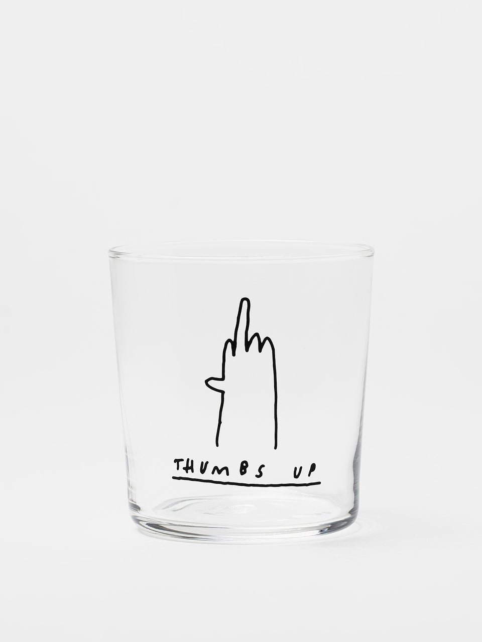 Yahya Studio, Statement Glass/Becher Thumbs Up, Glas,  Ø8,5 cm (360 ml)