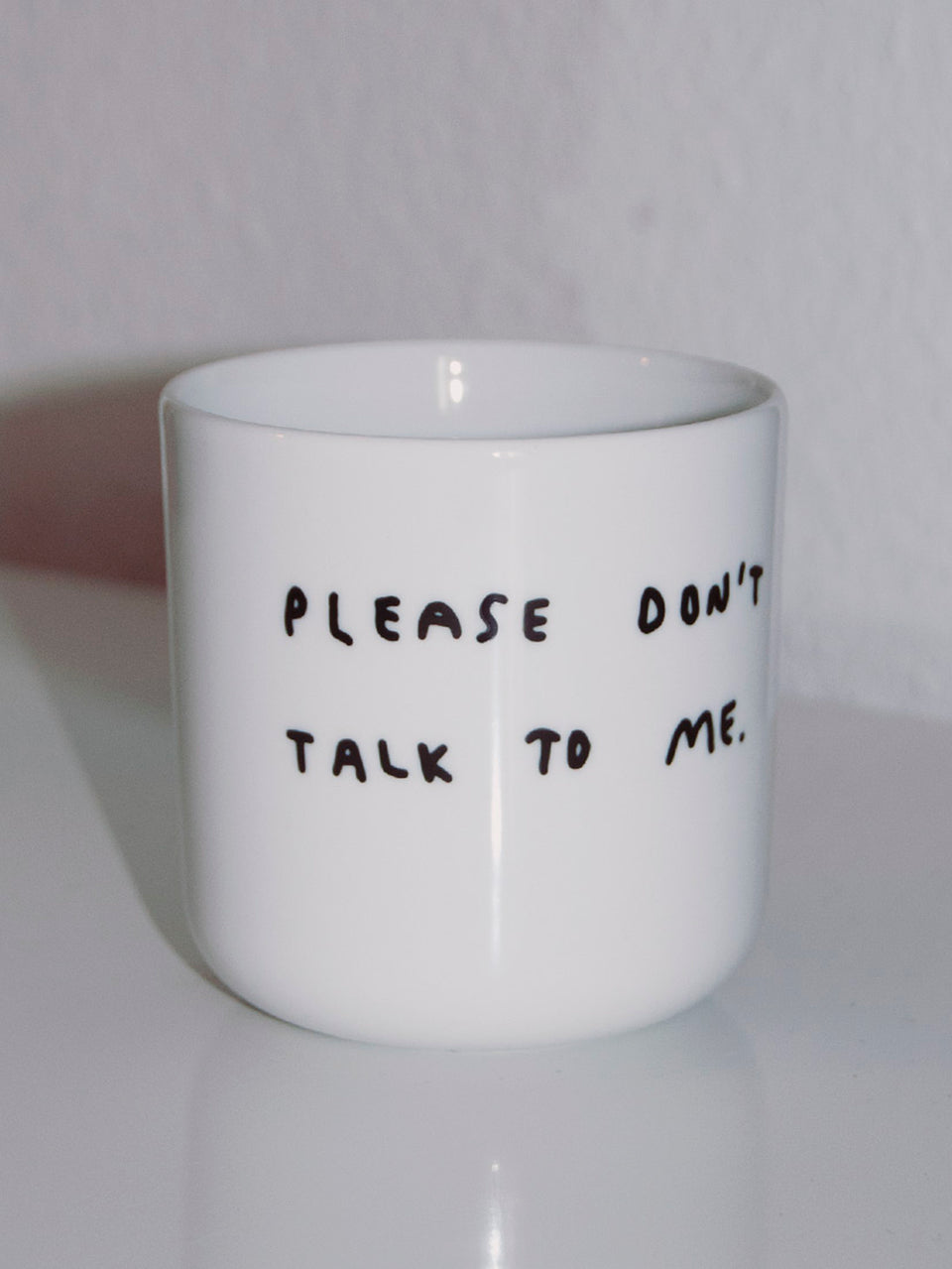 Yahya Studio, Statement Becher Please Don't Talk To Me, Keramik,  Ø8,5 cm (360 ml)