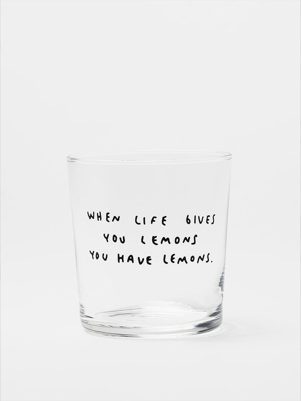 Yahya Studio, Statement Glass/Becher When Life Gives You Lemons, Glas,  Ø8,5 cm (360 ml)